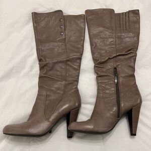 GUESS Grey-Taupe Vegan Leather Boots